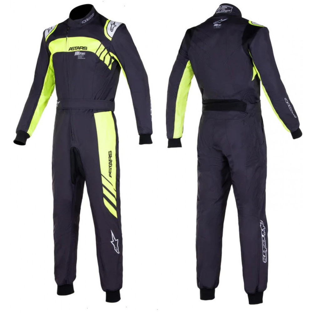 ADULT MX9 V2 ALPINESTARS SUIT BLACK - YELLOW FLUO 48