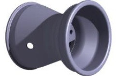 ALUMINIUM REAR RIM L146MM (WITH VALVE)
