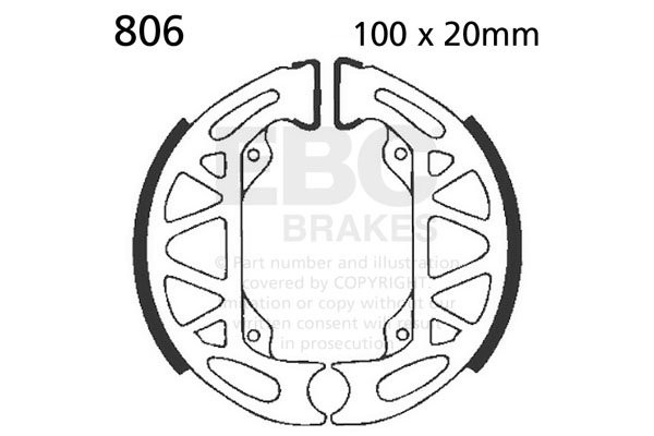 EBC Premium Kevlar-Aramid fékpofa (MF621) (Gilera / Piaggio - 100x20mm)