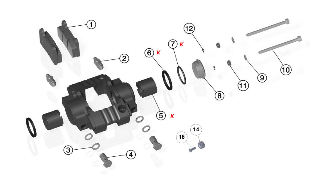 (1) RBS-V2 REAR BRAKE PAD BLACK