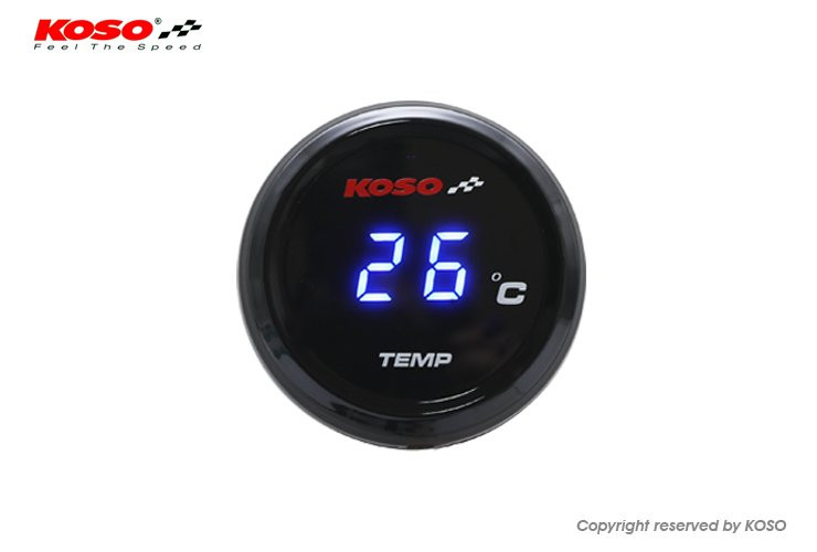Koso Coin vízhőfokmérő műszer (Kék)