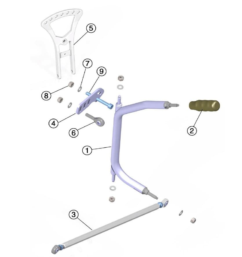 (1) GEAR LEVER CHROMED