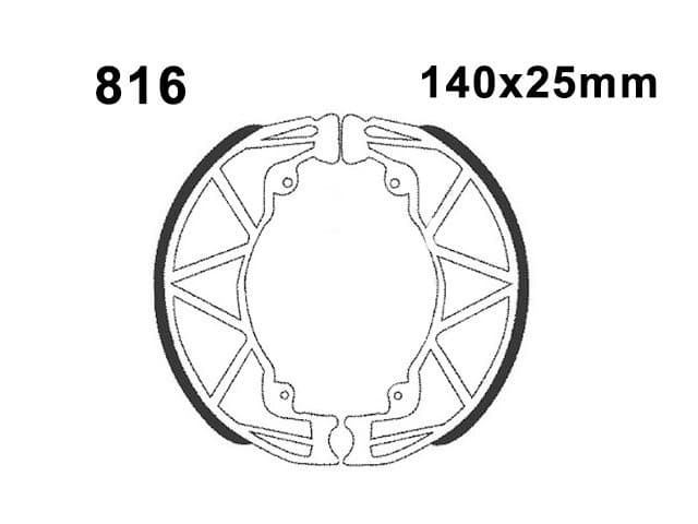 EBC Premium Kevlar-Aramid fékpofa (Gilera / Piaggio - 140x25mm)
