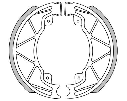 Polini Racing hátsó fékpofa (Gilera / Piaggio - 140x25mm)