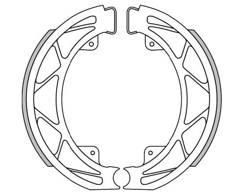 Polini Racing hátsó fékpofa (Gilera / Piaggio - 140x25mm)