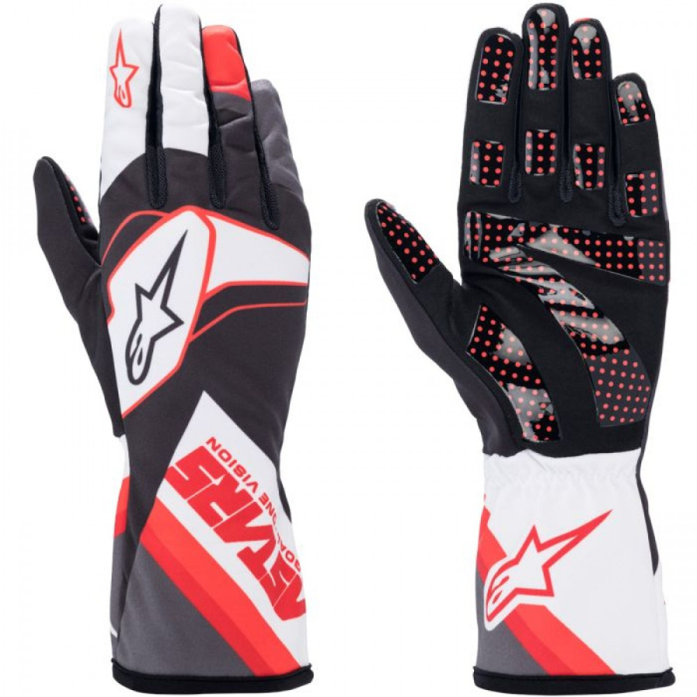 2022 TECH-1 K RACE V2 GLOVES BLACKWHITE ANTRACITE RED XXL-es