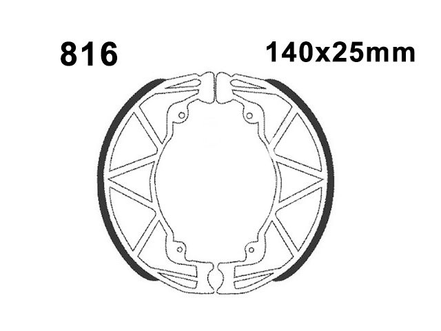 EBC Premium Kevlar-Aramid fékpofa (Gilera / Piaggio - 140x25mm)