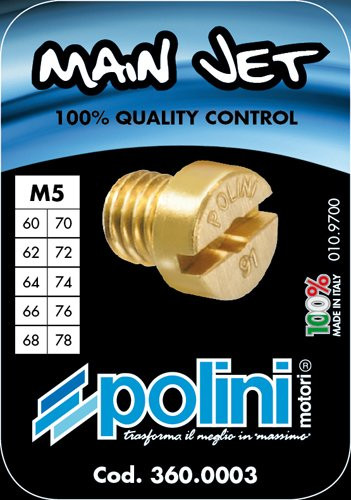 Polini 10db-os főfúvóka szett (Dellorto - 6mm) (Többféle kivitelben!) - 60 - 78