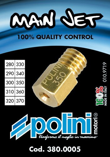 Polini 10db-os főfúvóka szett (Mikuni) (Többféle kivitelben!) - 280 - 370