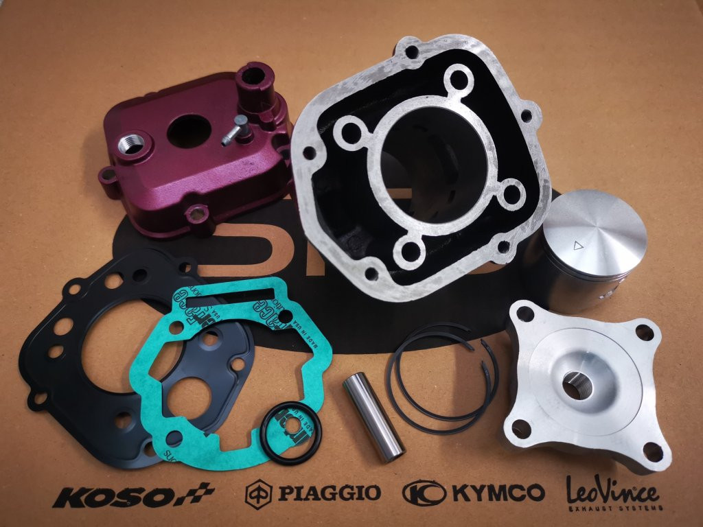 Racing Force 70ccm-es öntöttvas komplett hengerszett (Piaggio D50B0 - rózsaszín)