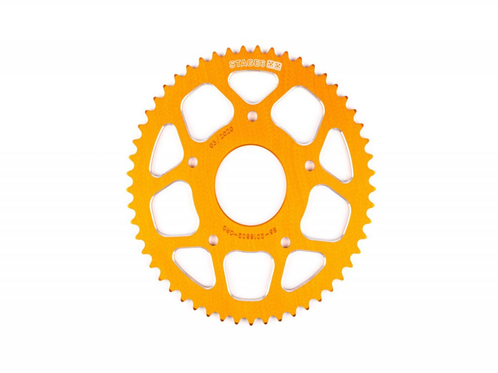 Stage6 CNC alumínium lánckerék (Motorshipania / Peugeot - narancs - Z53 - 420)