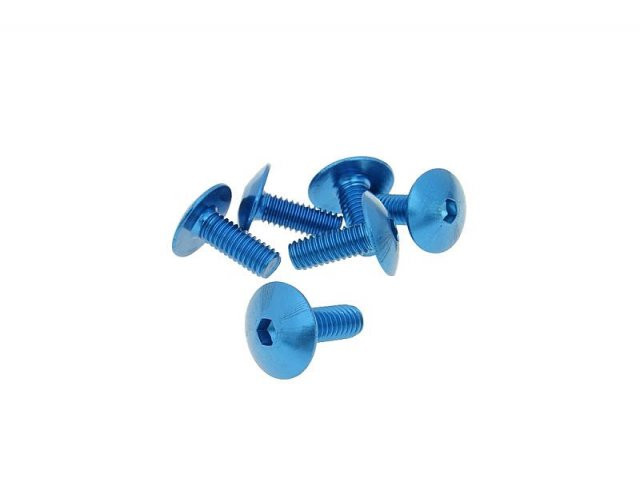 Vicma lapos fejû imbusz csavar (Többféle szín! - Többféle méret!) - M6x15 - 6db - Kék