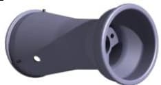 VENTED ALUMINIUM REAR RIM L210MM BLACK LINE