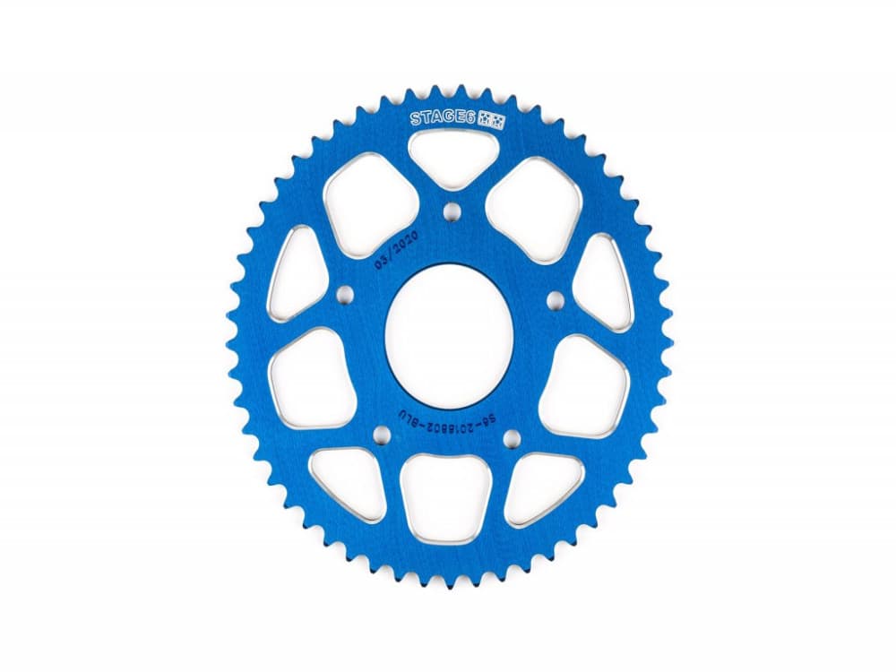 Stage6 CNC alumínium lánckerék (Motorshipania / Peugeot - kék - Z53 - 420)