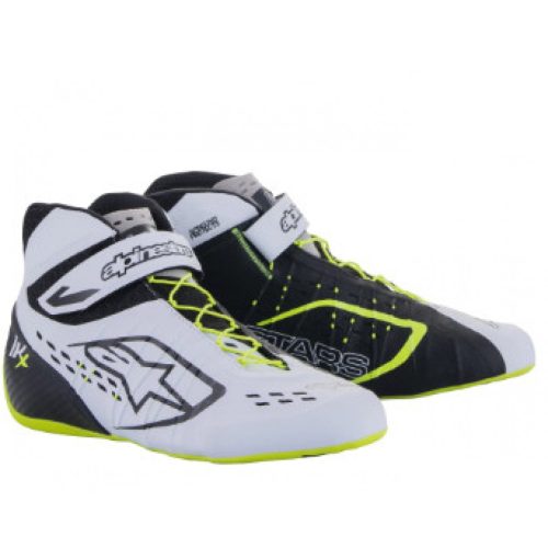 2023 TECH-1 KX V2 SHOES BLACK WHITE FLUO YELLOW ALPINESTARS 40-es