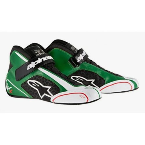   2023 TECH0 KX V2 SHOES BLACK WHITE FLUO ORANGE ALPINESTARS 40