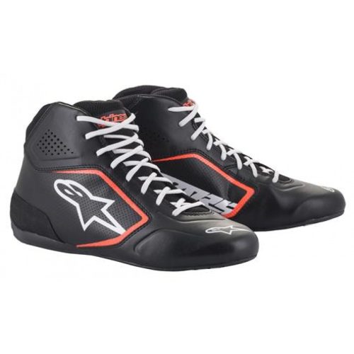 2020 TECH-1 K START V2 SHOES BLACK WHITE FLUO RED ALPINESTARS 34-es