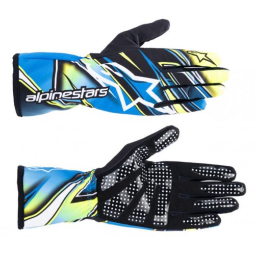 2023 TECH0 K RACE V2 COMPETITION GLOVES FLUO YELLOW BLUE L