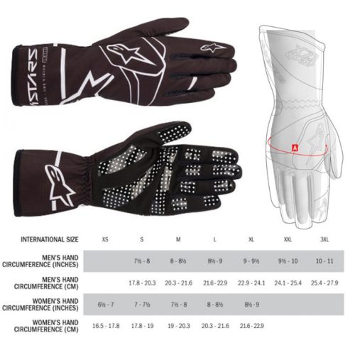 2021 TECH-1 K RACE V2 SOLID GLOVES WHITE / BLACK S-es