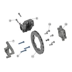 (7) REAR BRAKE CALIPER SUPPORT BLACK LINE