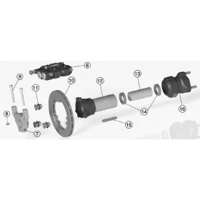 (16) R MODEL FRONT HUB Ø42XL70MM ANODIZED
