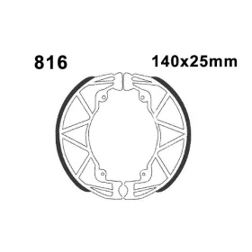   EBC Premium Kevlar-Aramid fékpofa (Gilera / Piaggio - 140x25mm)