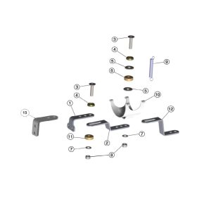 (10) SILENCER HOLDER - WHITE GALVANIZED