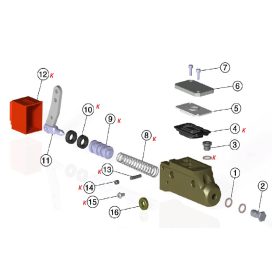 (9) BRAKE PUMP PISTON Ø19MM