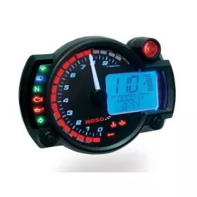   Koso RX2N Plus analóg / digitális mûszerfal (Többféle kivitelben!) - 10.000RPM - Fekete háttér / Kék fény