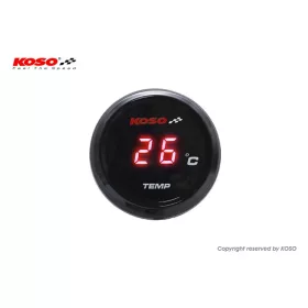 Koso Coin vízhőfokmérő műszer (Piros)