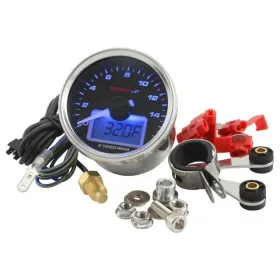   Koso GP-Style II digitális mérõmûszer (d=55x57mm) (Többféle változatban!) - Fekete háttér / Kék világitás (16000rpm)