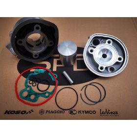   Racing Force 80ccm-es öntöttvas komplett hengerszett (Minarelli AM6 - ezüst)