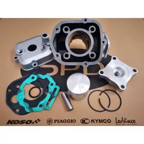   Racing Force 70ccm-es öntöttvas komplett hengerszett (Piaggio D50B0 - ezüst)