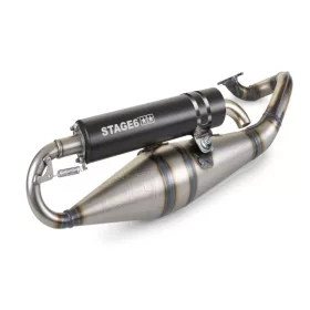   Stage6 Pro Replica MK2 kipufogó (Fekvőhengeres Minarelli - fekete)