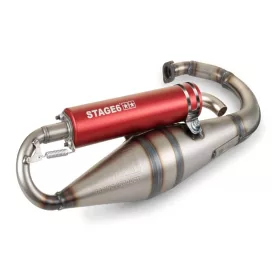   Stage6 Pro Replica MK2 kipufogó (Állóhengeres Minarelli - piros)
