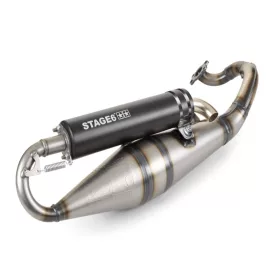   Stage6 Pro Replica MK2 kipufogó (Fekvőhengeres Peugeot / Morini - fekete)