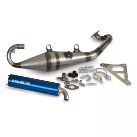   Stage6 Pro Replica MK2 kipufogó (Fekvőhengeres Peugeot / Morini - kék)