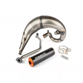 Stage6 Streetrace CNC kipufogó (Rieju MRT - narancs/fekete)