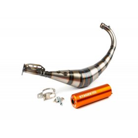   Stage6 Streetrace CNC kipufogó (Derbi EBE / EBS - Piaggio D50B0 - Minarelli AM - narancs)