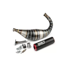   Stage6 R/T 80-90ccm CNC kipufogó (Minarelli AM - piros/fekete)