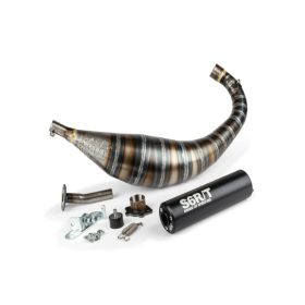   Stage6 R/T 80-90ccm CNC kipufogó (Derbi EBE / EBS - Piaggio D50B0 - fekete)