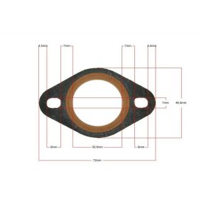   SPD Original kipufogó tömítés (Minarelli / Yamaha) (Tuning kipufogókhoz!)