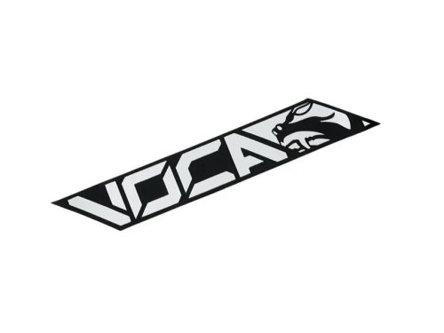 Voca Racing matrica (Fekete / króm - 11x4cm)