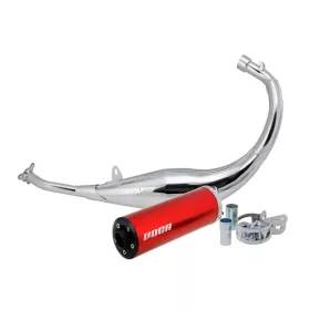   Voca Racing Chromed 50/70ccm-es sportkipufogó (Minarelli AM) (Piros)