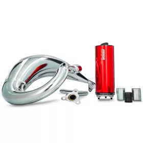   Voca Racing Cross Chromed 50/70ccm-es sportkipufogó (Beta RR Enduro / SM (> 2012),) (Piros)